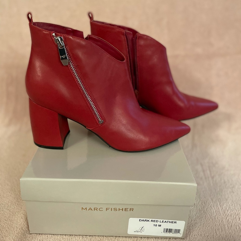 Marc Fischer Red Booties